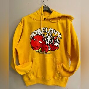 Men’s Lonely Hearts Club More Love Yellow HEAVY Hoodie